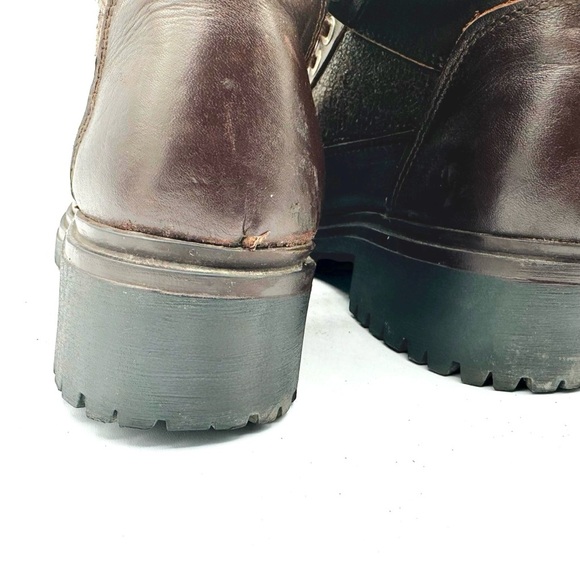 Vintage Lace-Up Winter Boots for Women, 8 US, Chunky Sole, Brown Leather - Picture 7 of 14
